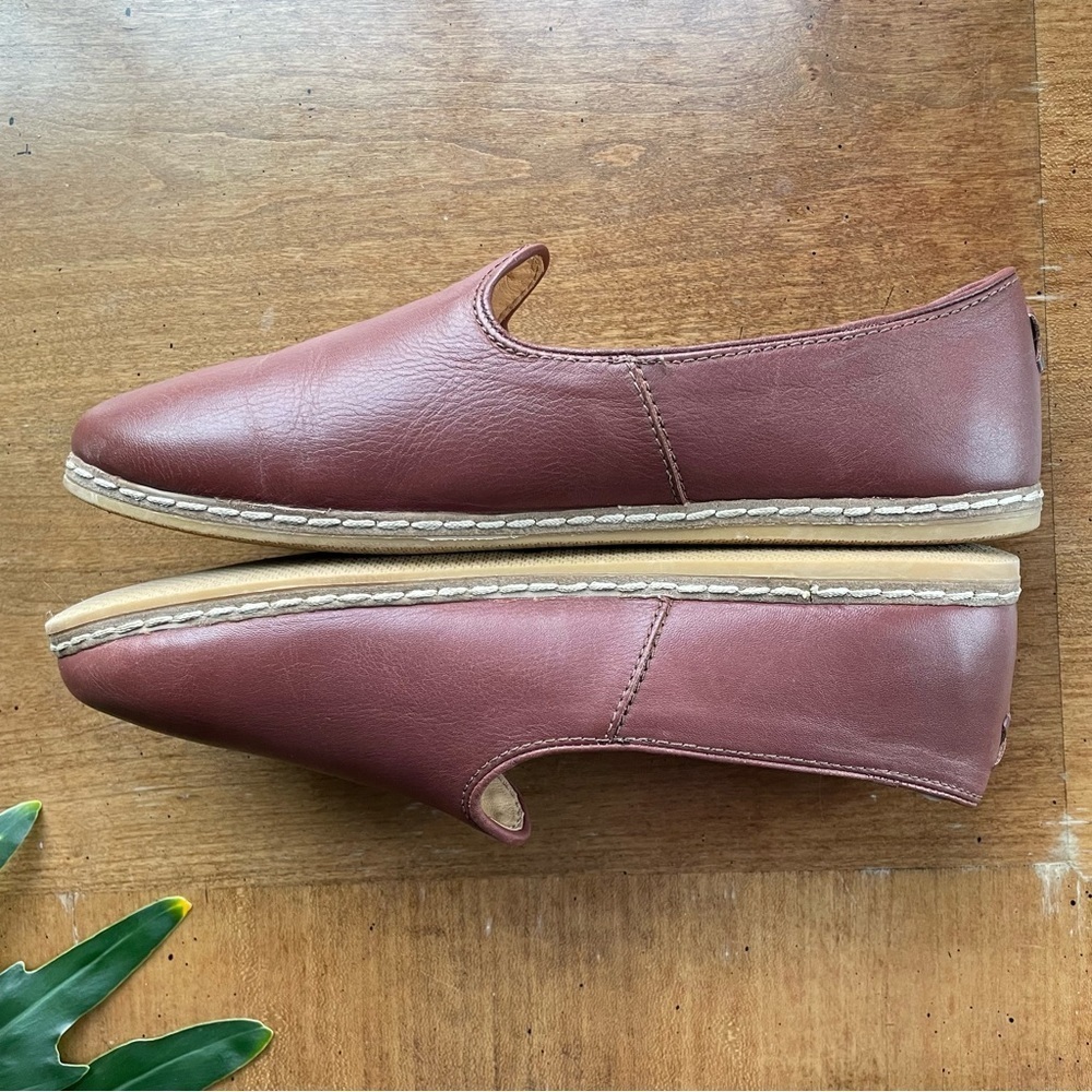 Charix Comfort Travel Office Men's Bordeaux Leather Slip-On Shoes size 10.5-11 - Picture 7 of 15